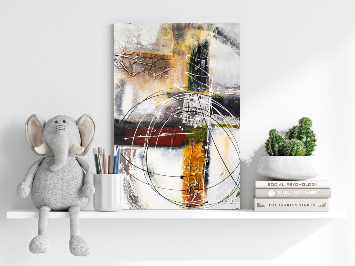 Modern Art Lines V2 Aluminum Print