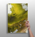 Abstract Paint Yellow V3 Aluminum Print