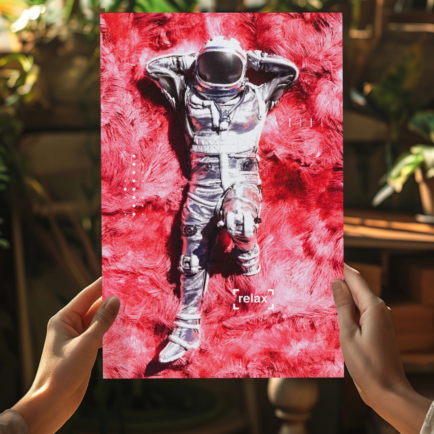 Rest Time For Astronaut Aluminum Print