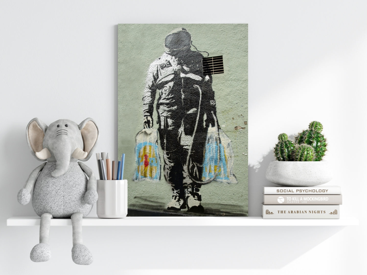 Space Grocery Aluminum Print
