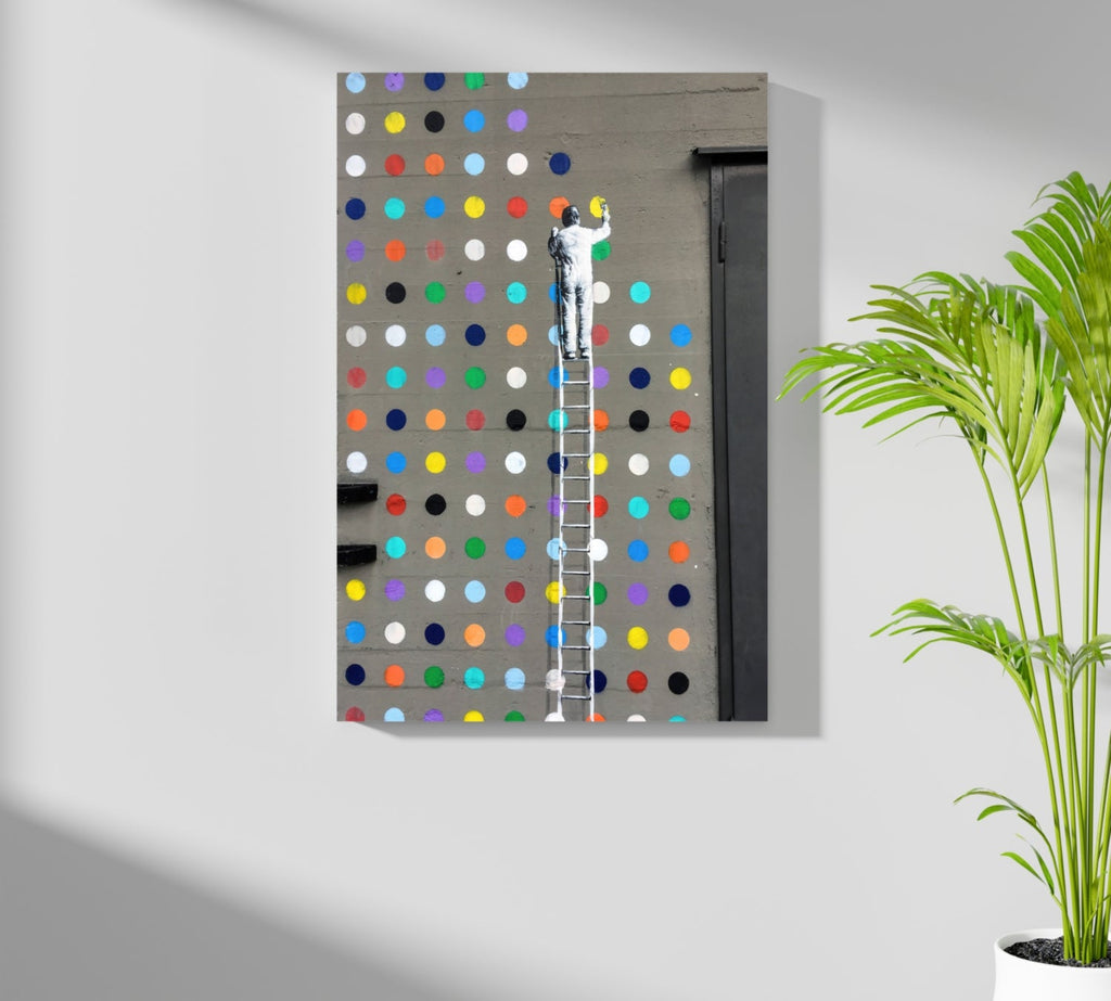 Banksy Dots Aluminum Print