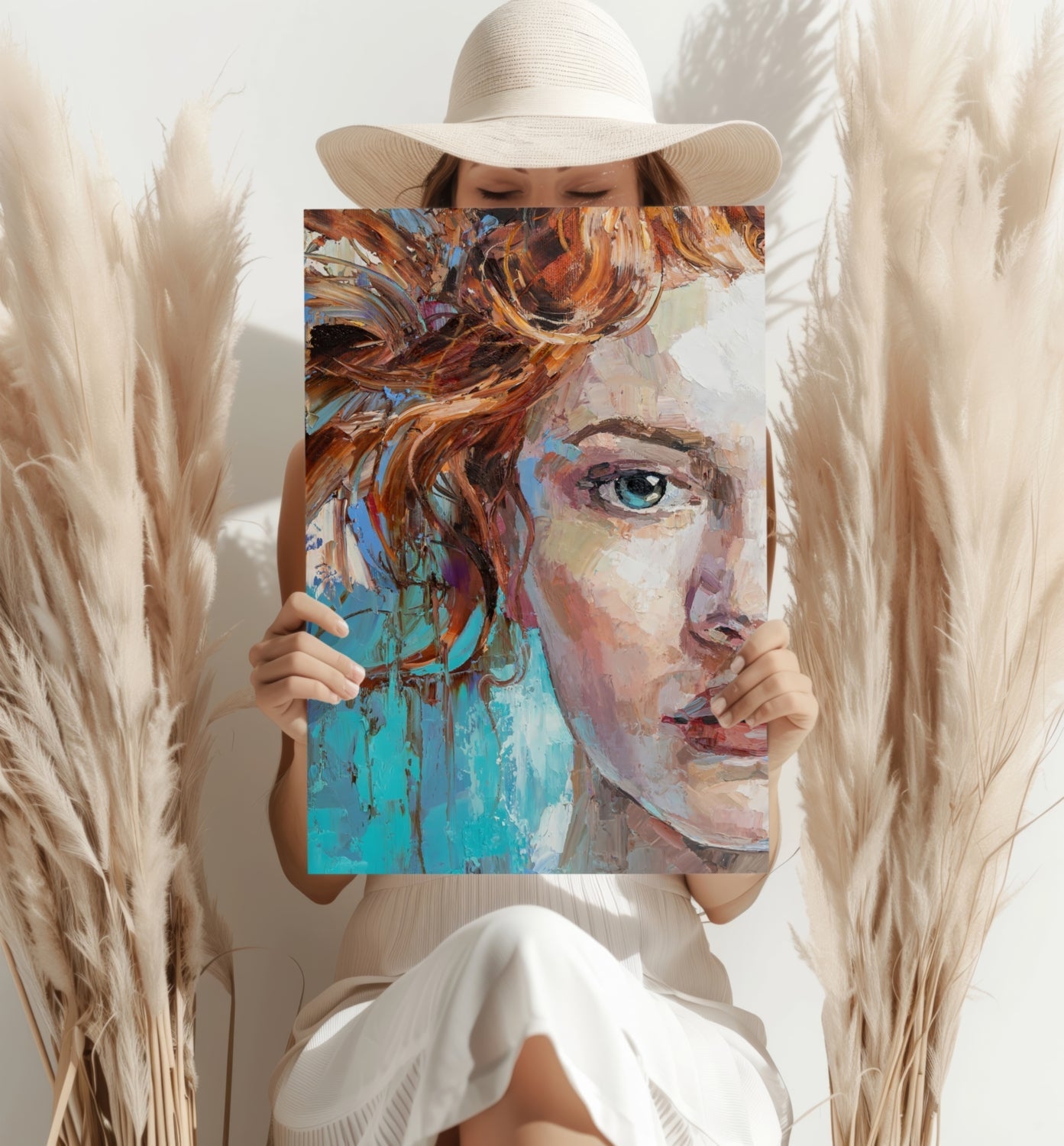 Young Woman Portrait Aluminum Print