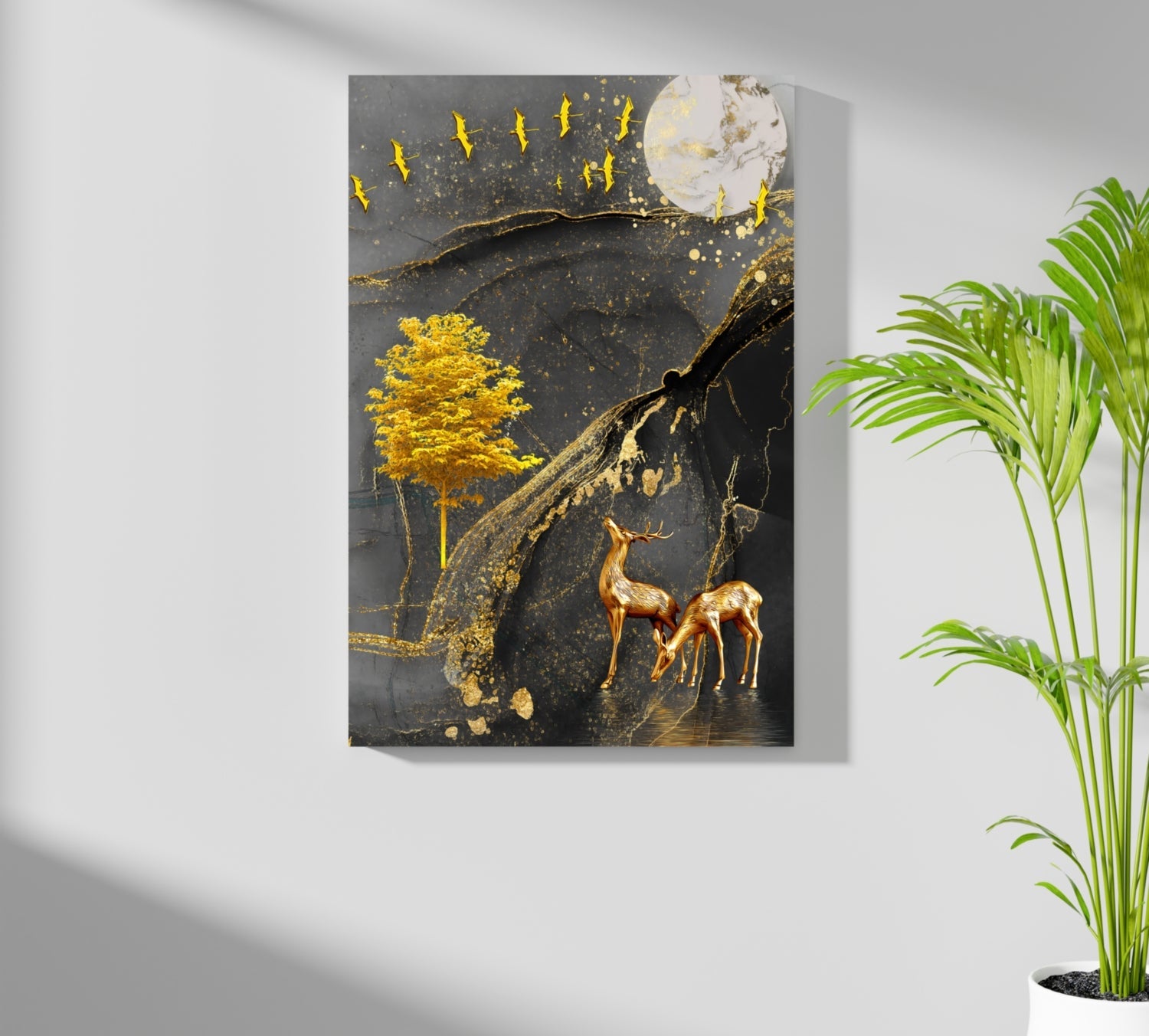 Abstract Deers Aluminum Print