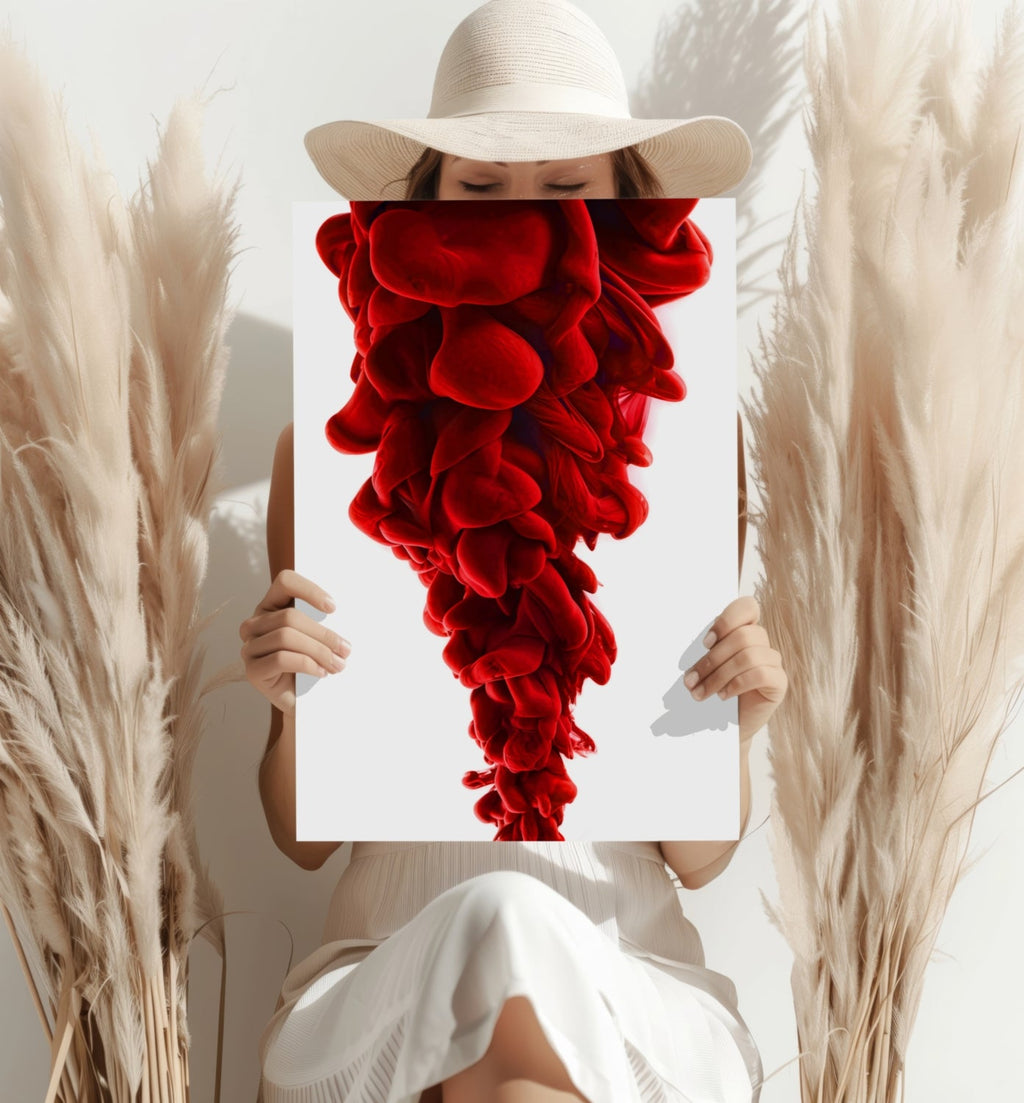 Red Smoke Aluminum Print