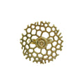 Bombshell Honeycomb Ring Recycled Brass Bullet Casing Handcast Cambodia