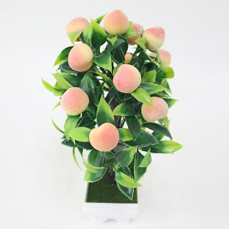 Bonsai Artificial Bonsai Fake Tree Yellow Foam Fruit Potted For Home Decoration Accessories Wedding Decor