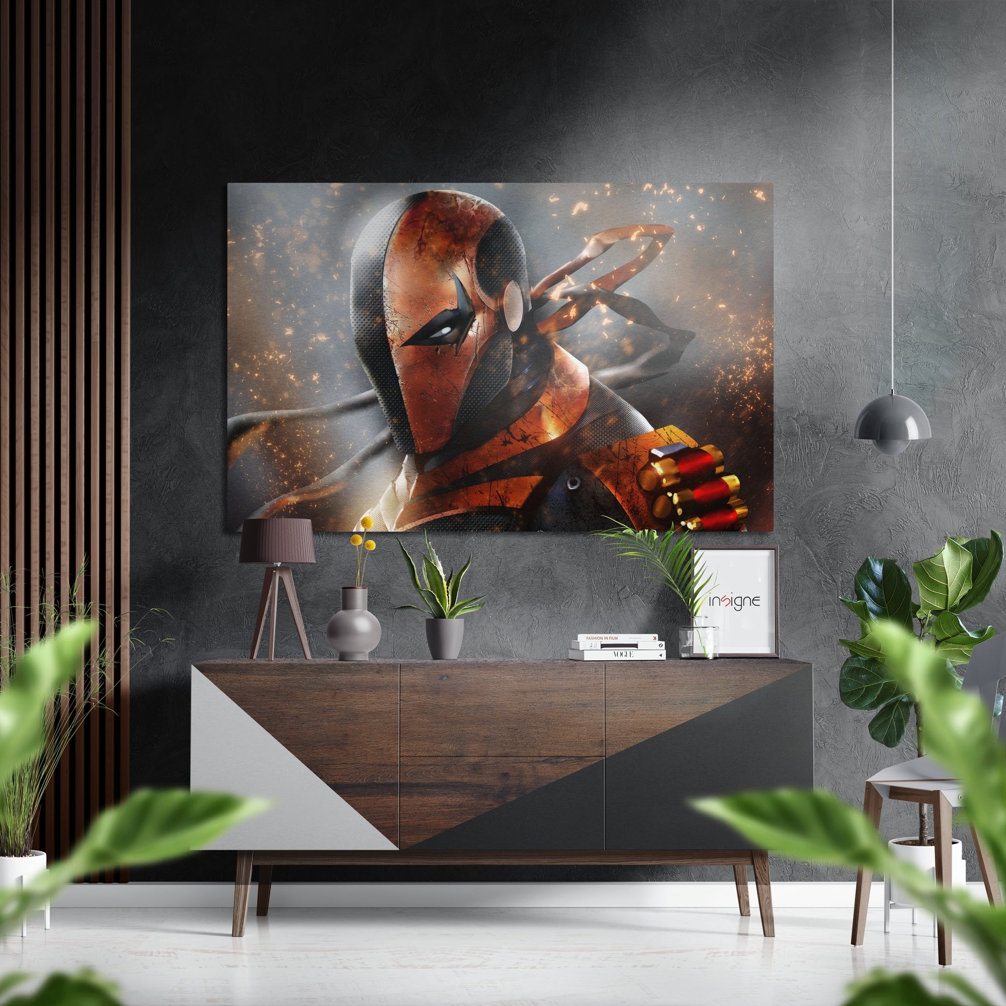 Deathstroke Brushed Aluminium Dibond Wall Art