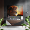 Lion Brushed Aluminium Dibond Wall Art
