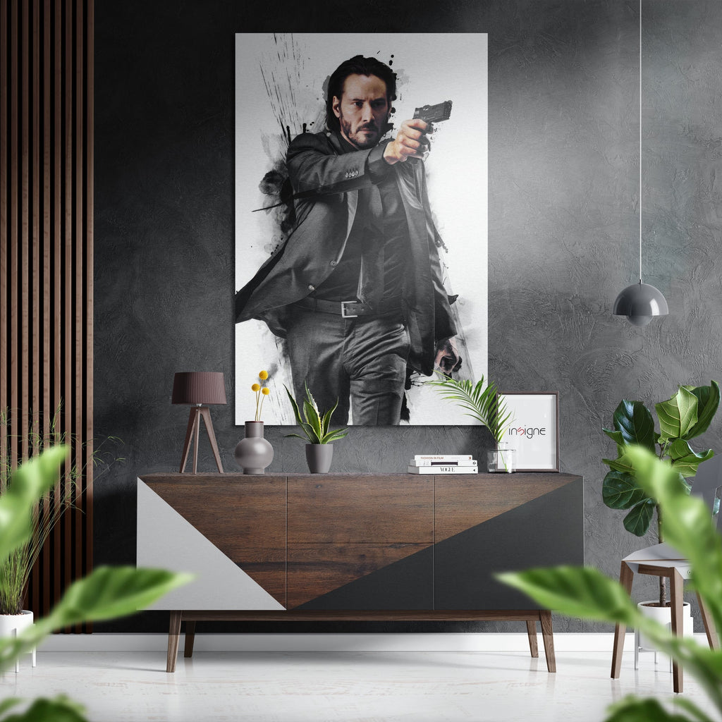 John Wick Brushed Aluminium Dibond Wall Art