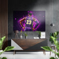 LeBron James Brushed Aluminium Dibond Wall Art