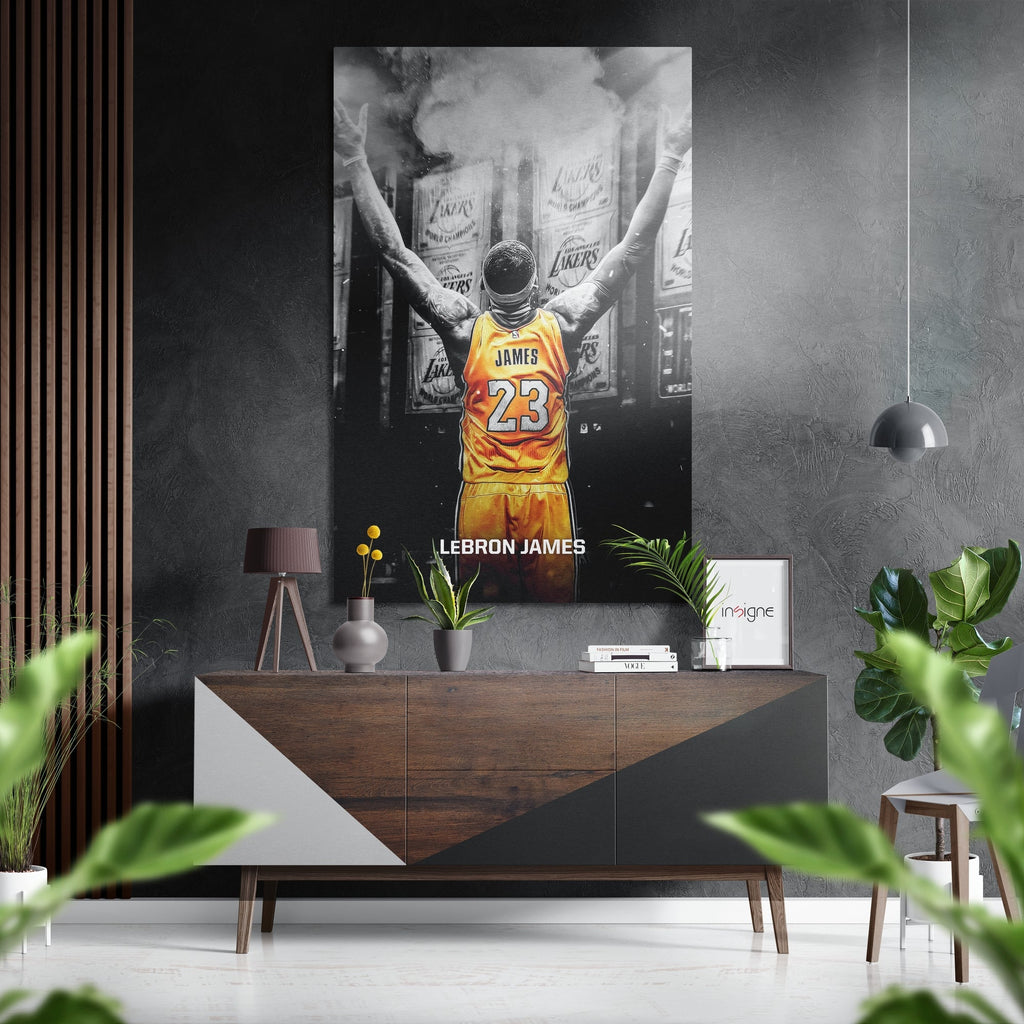 LeBron James Brushed Aluminium Dibond Wall Art
