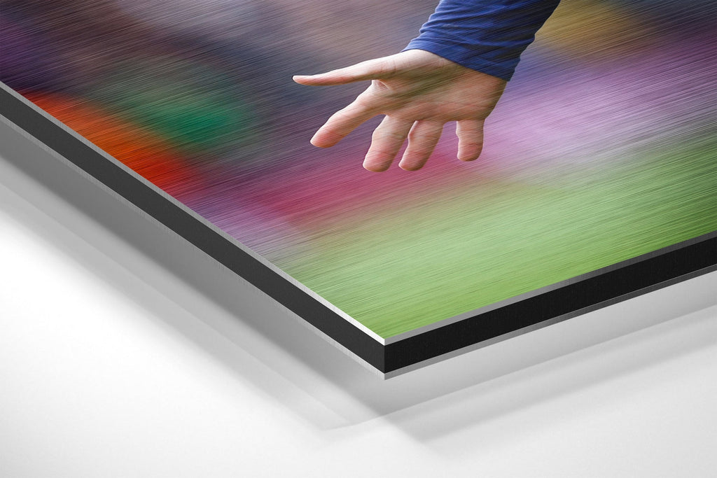 Messi Brushed Aluminium Dibond Wall Art