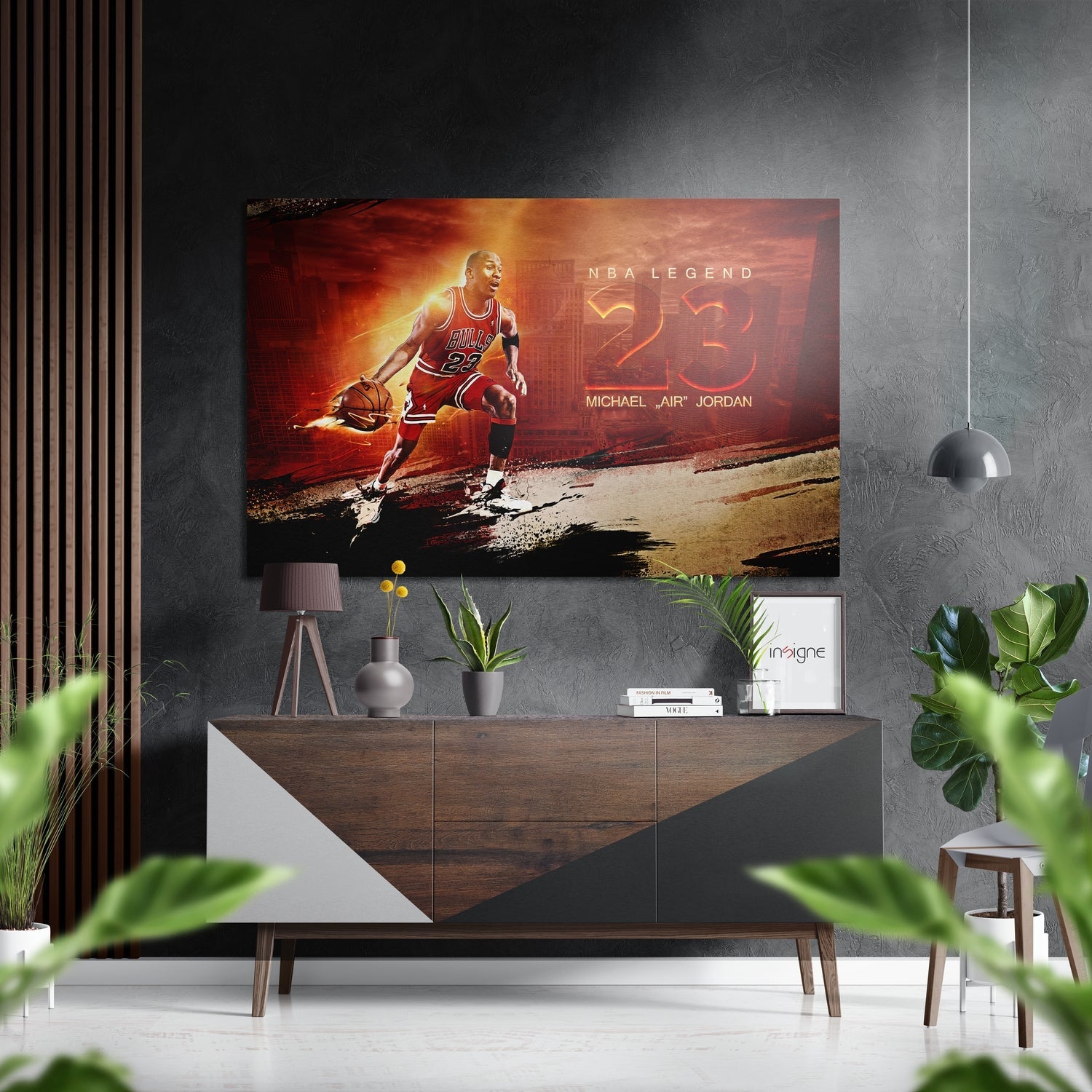 Jordan Brushed Aluminium Dibond Wall Art