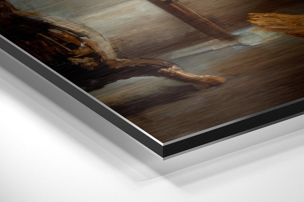 The Portrait of Happiness Brushed Aluminium Dibond Wall Art