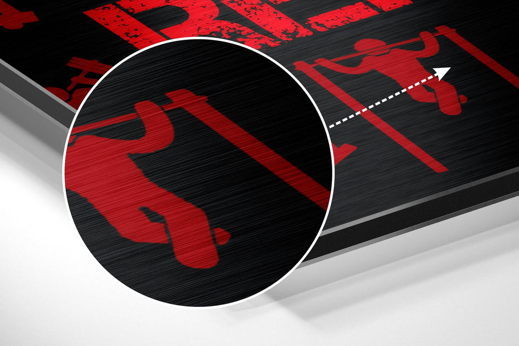 Eat, Lift, Sleep Brushed Aluminium Dibond Wall Art
