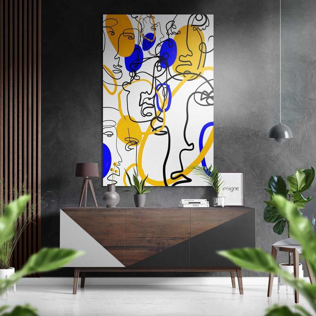 Line Art Brushed Aluminium Dibond Wall Art