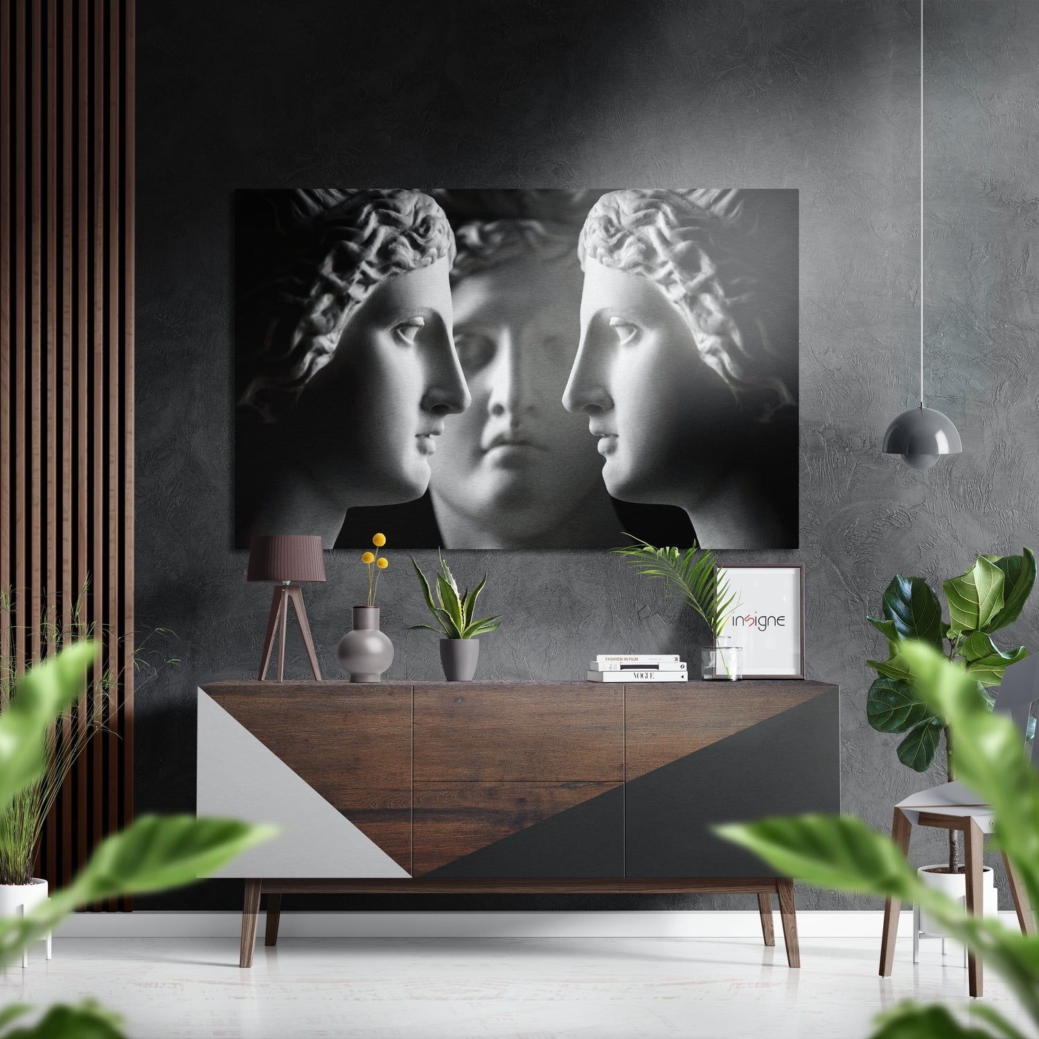 Statues Brushed Aluminium Dibond Wall Art