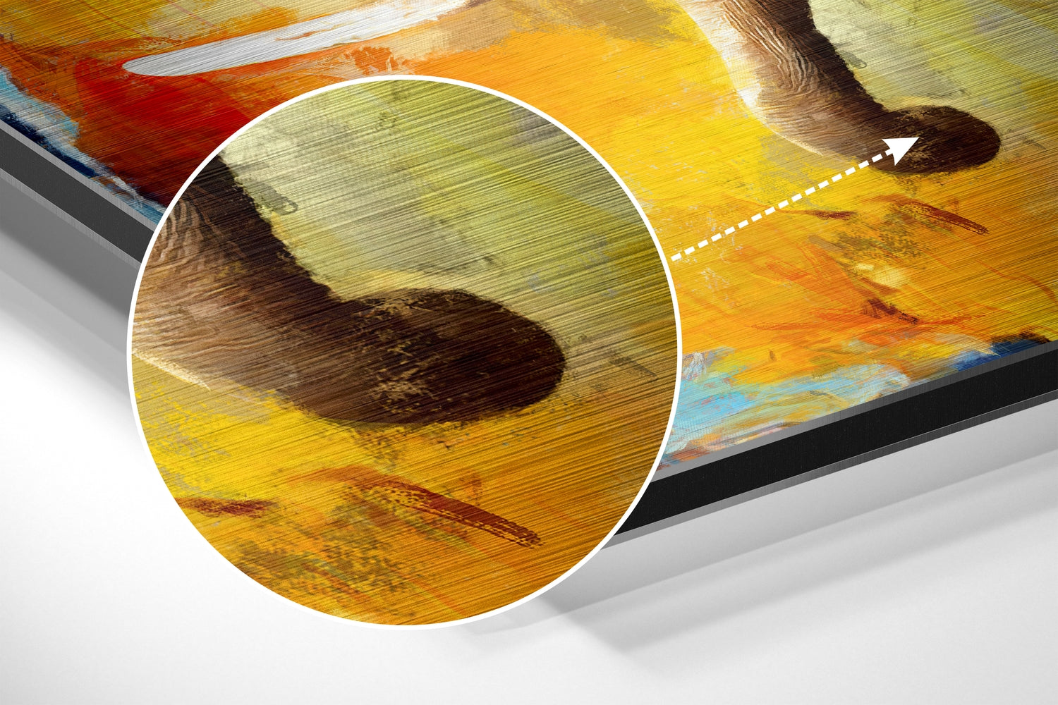 Elephant Brushed Aluminium Dibond Wall Art