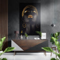 Golden Woman Brushed Aluminium Dibond Wall Art