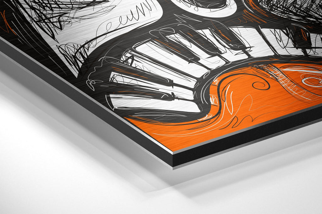 Picasso Style Brushed Aluminium Dibond Wall Art