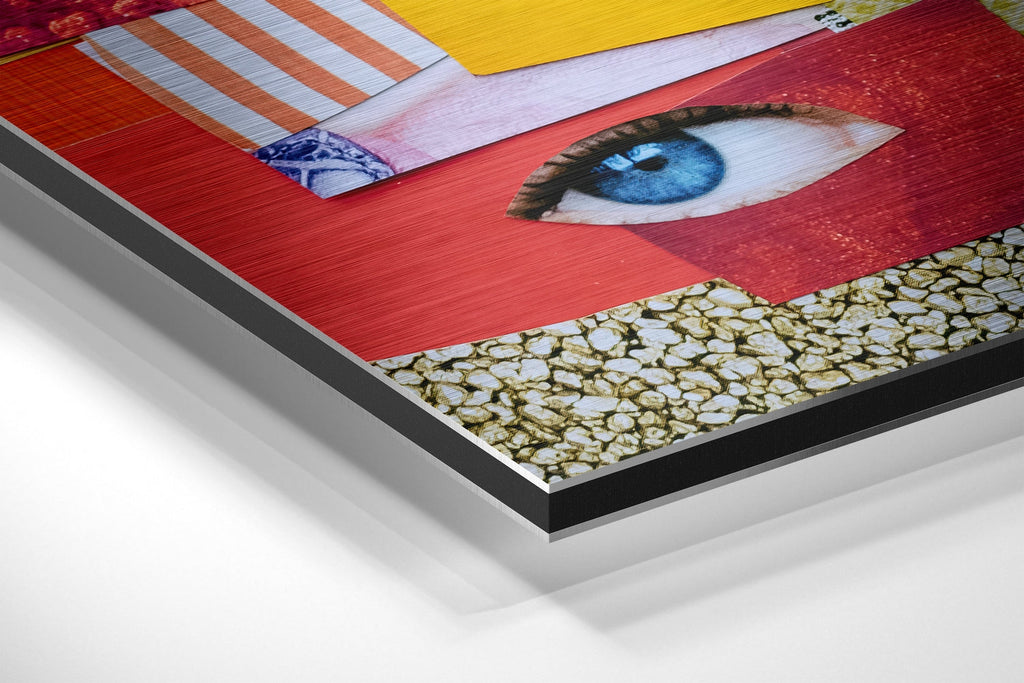 Patchwork Brushed Aluminium Dibond Wall Art