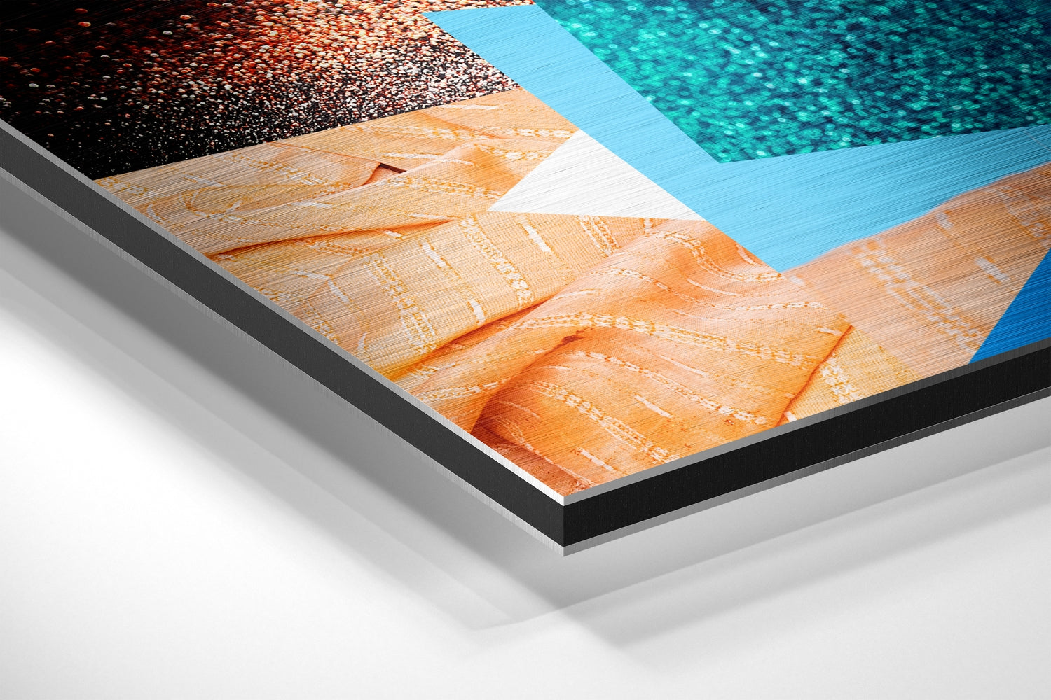 Patchwork Women  Brushed Aluminium Dibond Wall Art