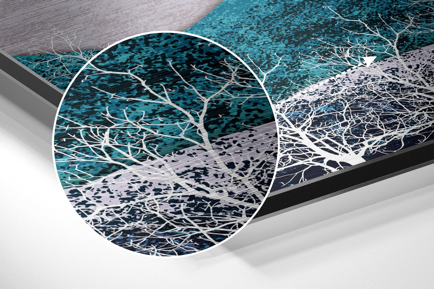 Wave Mountains Brushed Aluminium Dibond Wall Art