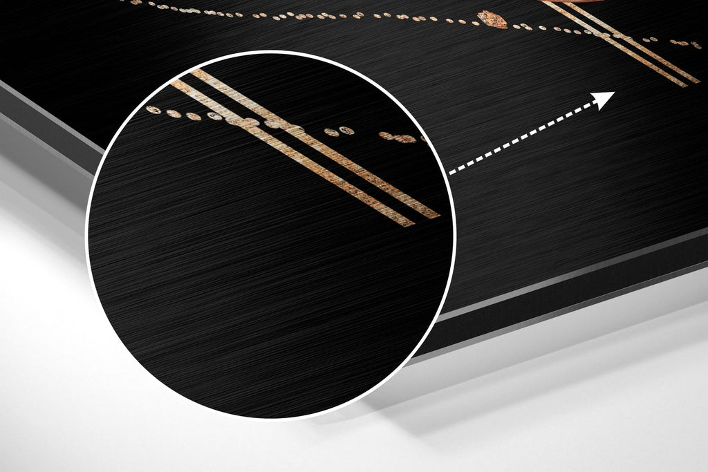 Shapes Brushed Aluminium Dibond Wall Art