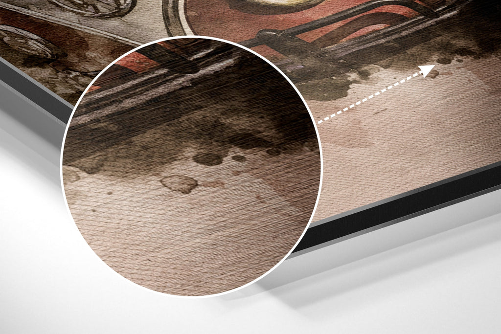 VW Bus Brushed Aluminium Dibond Wall Art