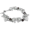 Butterfly Pendant Necklace Sterling Silver Crystal Accents