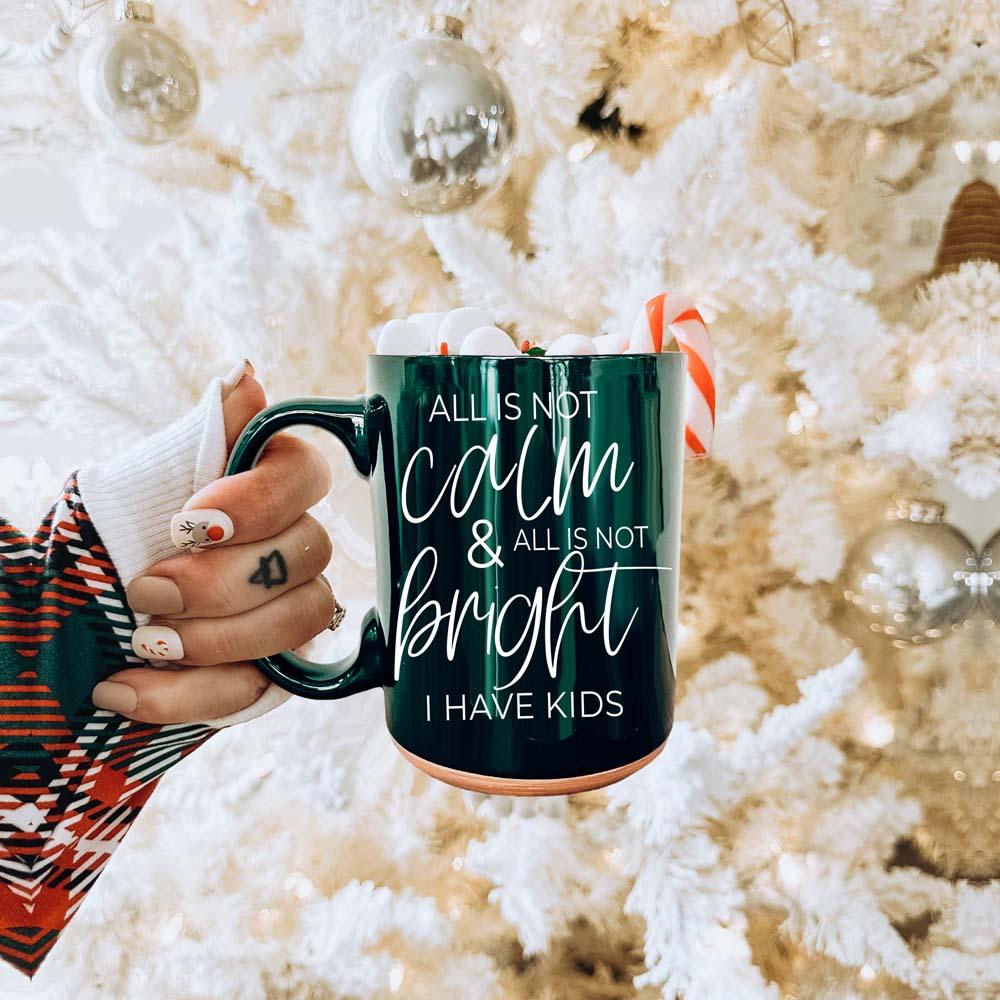 Christmas Ceramic Coffee Mug Double-Sided Snarky Holiday Gift Funny Santa Mug
