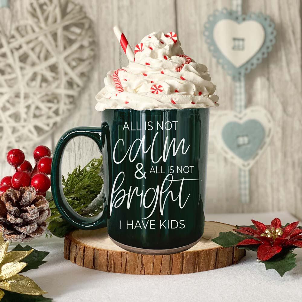 Christmas Ceramic Coffee Mug Double-Sided Snarky Holiday Gift Funny Santa Mug