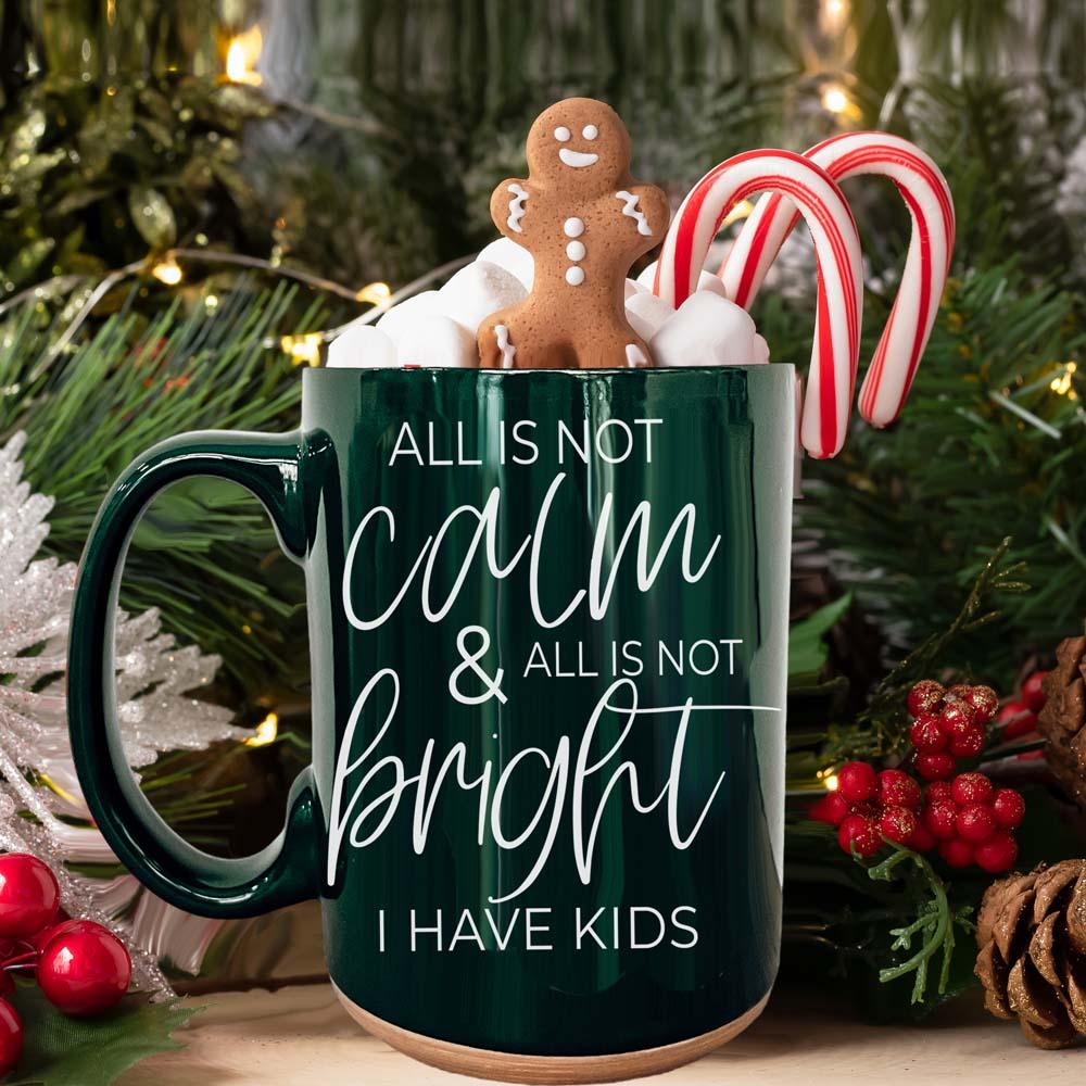 Christmas Ceramic Coffee Mug Double-Sided Snarky Holiday Gift Funny Santa Mug