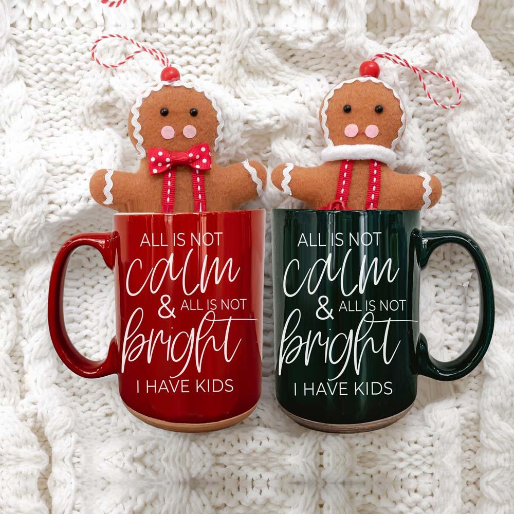 Christmas Ceramic Coffee Mug Double-Sided Snarky Holiday Gift Funny Santa Mug