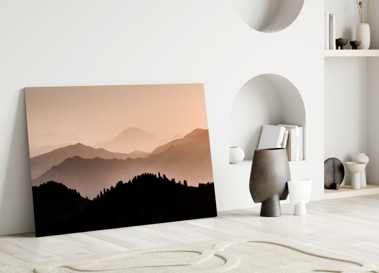 Mountains Glass Wall Art
