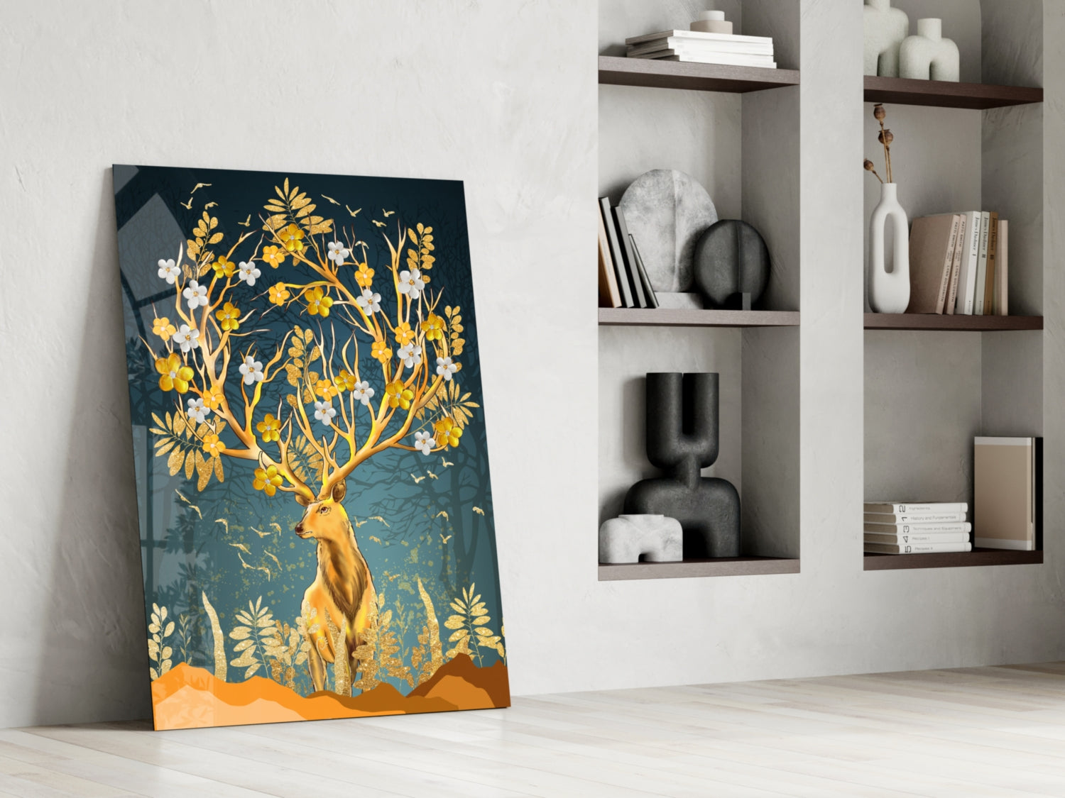 Deer Glass Wall Art