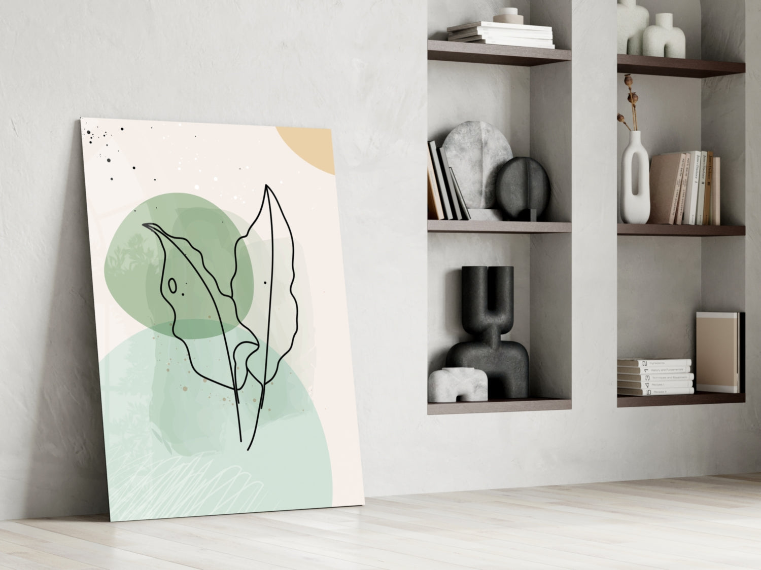 Abstract Shapes Glass Wall Art