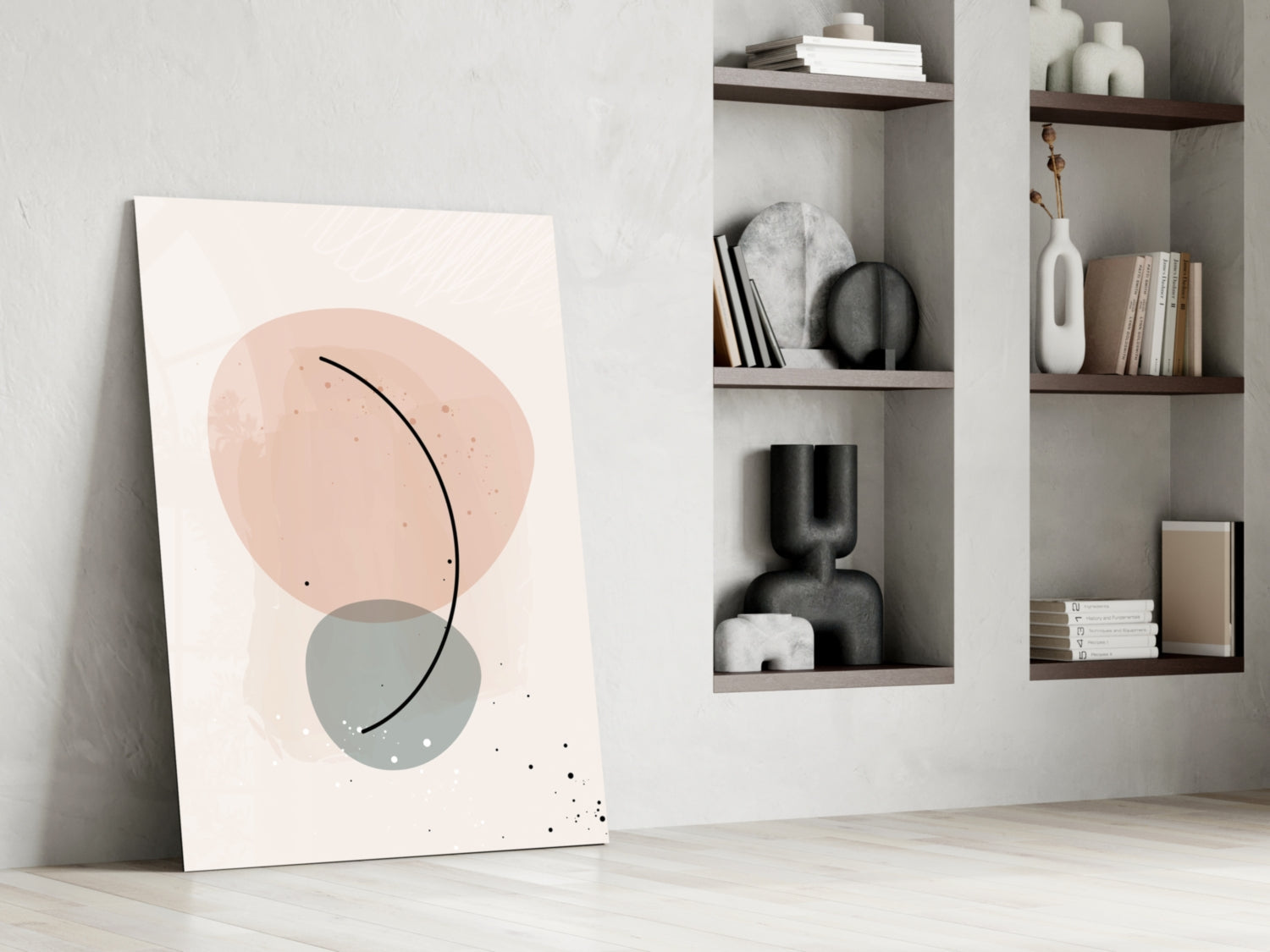 Abstract Shapes Glass Wall Art