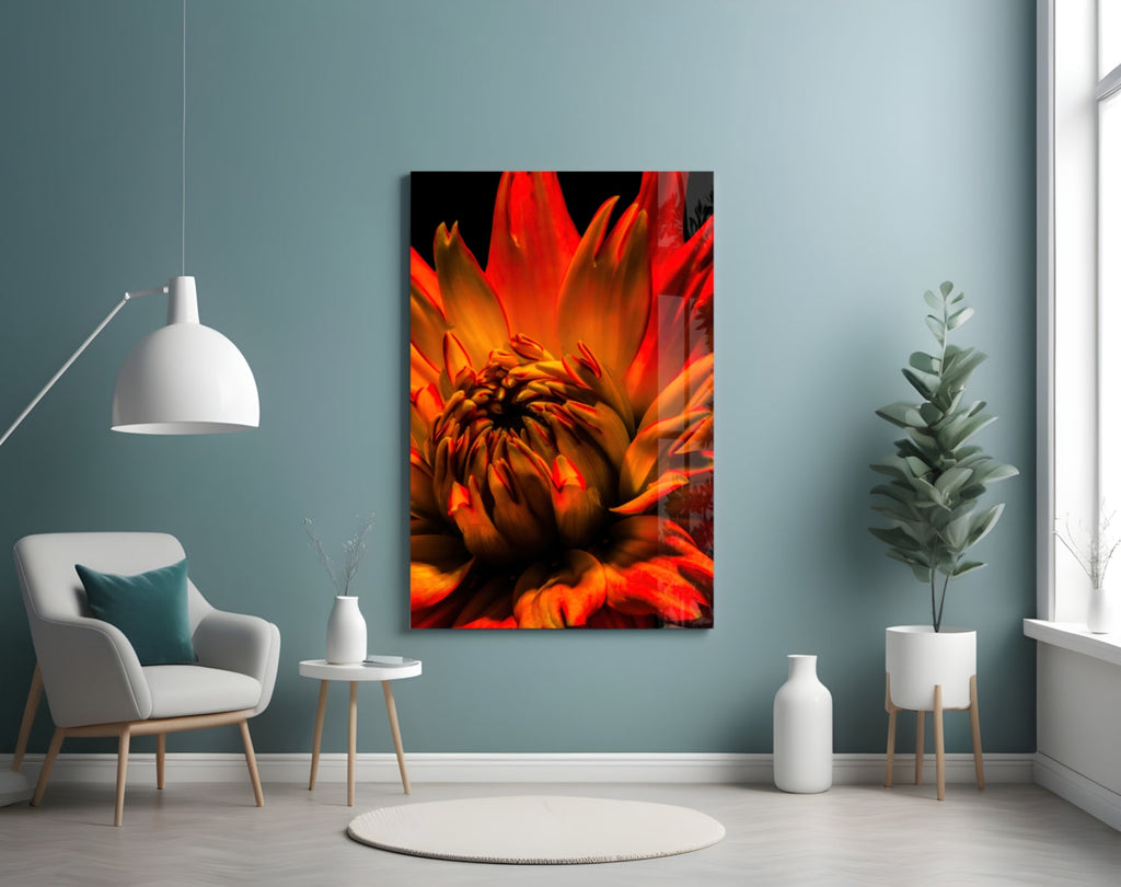 Flower Glass Wall Art