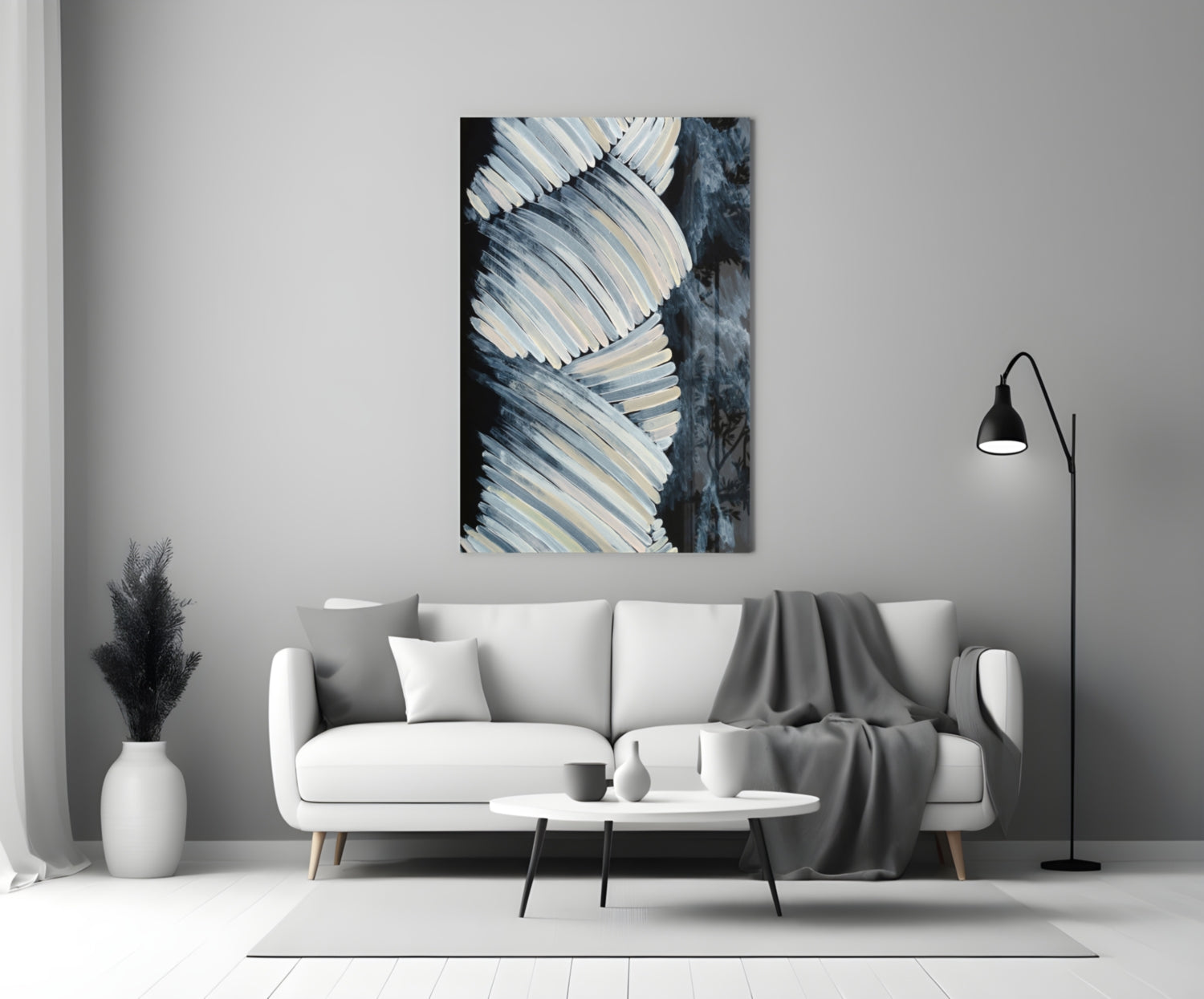 Abstract Glass Wall Art