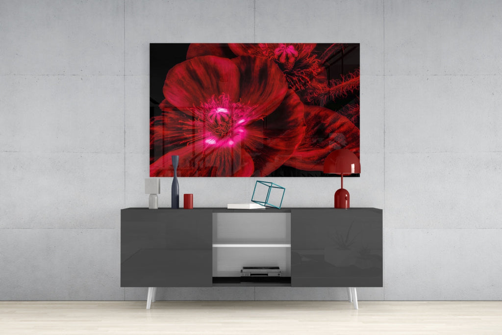 Malvales Flower Glass Wall Art