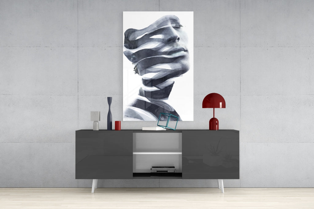 Man Glass Wall Art