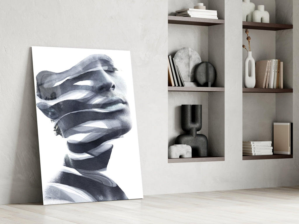 Man Glass Wall Art