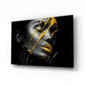 Yellow Paint Glass Art