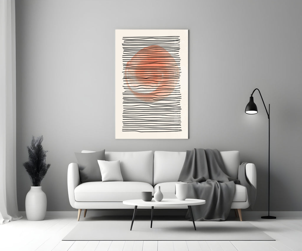 Abstract Sunset Glass Wall Art