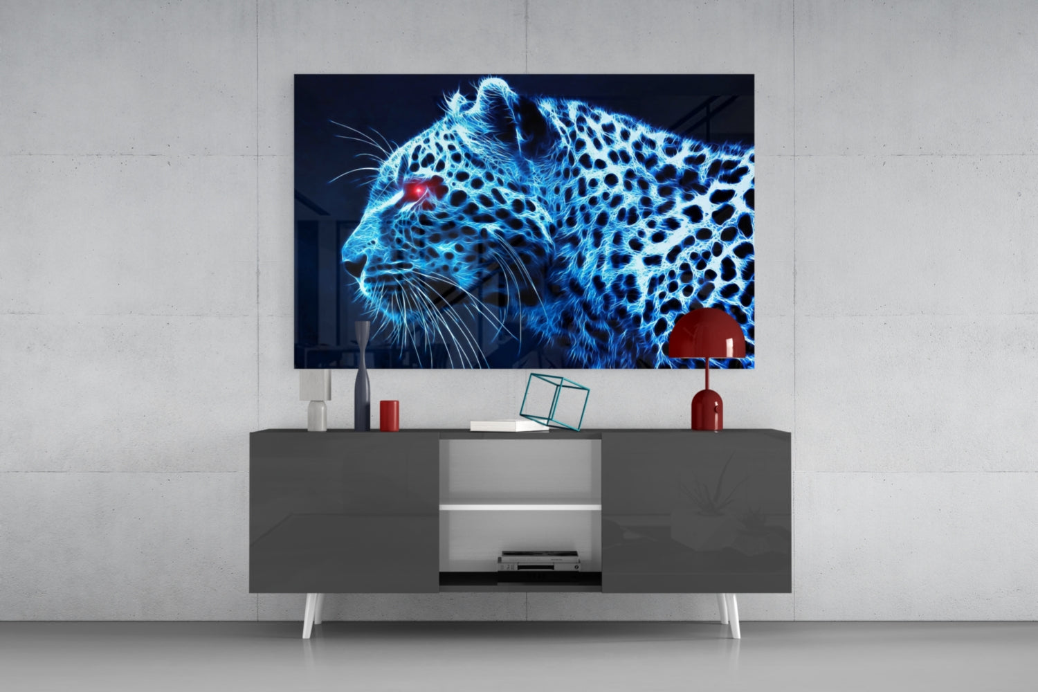 Leopard Glass Wall Art