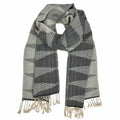 Cambodia Chevron Tapestry Scarf 100% Organic Cotton Handloomed Tassel Fringe