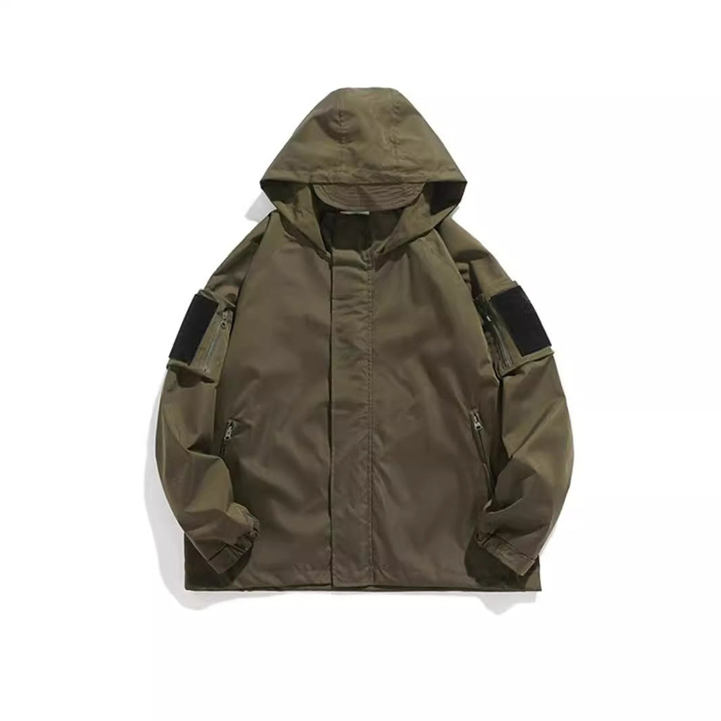 Mountain Functional Waterproof Autumn Male And Female Overalls Hooded Jacket