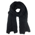 Chunky Black Alpaca Scarf Oversized Unisex Knit Warm Winter Wrap Long Soft Luxury Layering