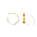 Chunky Gold Plated Recycled Bombshell Hoop Earrings Sustainable Handcrafted